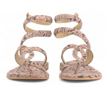Economiche Wrap up suede sandal with python printing F0817888-0280 In Saldo